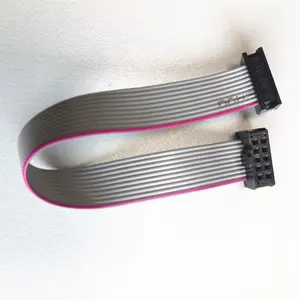 Custom Length 1.27mm 16 Pin IDC Flat Ribbon Cable 2.54mm IDC connector Cable Assembly