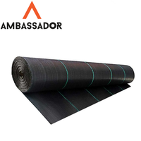 Tapis de lutte contre les mauvaises herbes en tissu stable UV blanc vert noir tapis de barrière contre les mauvaises herbes