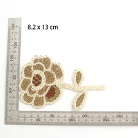 Appliques brodées en coton épais, imitation fleurs au crochet faites à la main, style vintage, écologiques, pour chapeaux et vêtements (vente en gros)