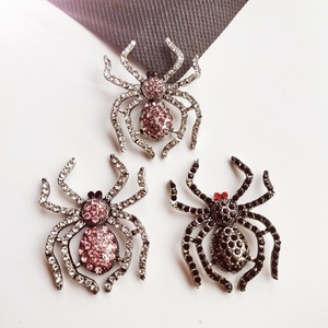 Breloques DIY vintage en alliage araignée entièrement serties de strass, à dos plat, pour accessoires de voiture, coques de téléphone, <span class=keywords><strong>Crocs</strong></span>, pinces à cheveux, vente en gros - Product Image 1