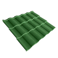 Tuile de toiture métallique durable revêtue de pierre, anti-décoloration, pour une solution de couverture de toiture permanente des bâtiments