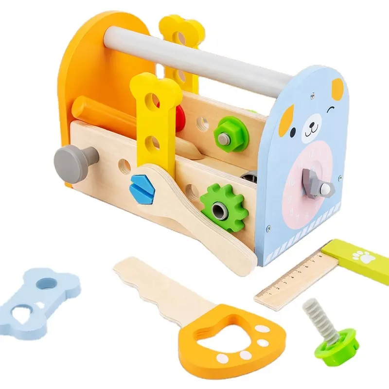C02208 नए आगमन शैक्षिक खिलौने क्रिएटिव DIY शैक्षिक 22पीसी निर्माण उपकरण बॉक्स बच्चों के शैक्षिक उपकरण खिलौने