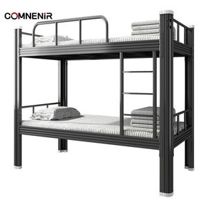 Mobilier scolaire unique Dortoir Lit mezzanine de bonne qualité Queen Size <span class=keywords><strong>Auberge</strong></span> Lits superposés en métal pour adultes avec escalier - Product Image 3