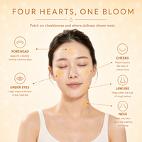 Plester Hidrogel Wajah & Mata Private Label Radiance Bentuk Hati Bunga Niacinamide Vitamin C Perawatan Kecantikan Kulit Bercahaya