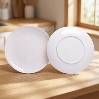 Assiette Moderne en Mélamine Blanche de 9 Pouces, Légère, Incassable, Écologique, Compatible Lave-Vaisselle, Vente en Gros Usine pour Service de Table