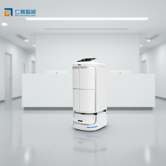 Scud Autonomous Hotel Delivery Robot with 20kg Payload & 10-Hour Work Time Elevator Control & 60L Storage