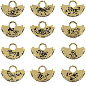 Piezas de Movimiento para Reloj NH35, 12 Animales del Horóscopo Lunar Chino, Elementos 4R35B, Rotor NH36, Lámina Metálica con Letras para Rotor - Product Image 5