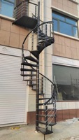 Escalier extérieur antidérapant à colonne centrale |   Escaliers en spirale résistants aux intempéries pour usage extérieur