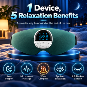 Máscara de Ojos para Dormir con Microcorriente, Diadema de Relajación, Recargable por USB, Ayuda para Dormir, para Descanso Nocturno y Viajes - Product Image 2