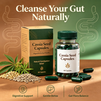 Capsules de graines de Cassia à formule personnalisée OEM ODM sous marque privée, capsules à base de plantes avec extrait de graines de chanvre XOS Stachyose