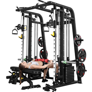 Máquina Smith de gimnasio multifuncional comercial, equipo integral de entrenamiento físico, polea de Metal, Banco de sentadillas inclinado, ejercicios - Product Image 3