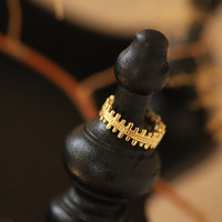 Offene verstellbare Edelstahl trübe frei Mädchen Ringe Blumen designs stapeln breiten Hohlring neuen Schmuck 18 Karat Gold