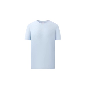 Camiseta Casual de Manga Corta Ajustada, de Algodón Elástico con Spandex, Antiarrugas, Antibacteriana, con Sensación Refrescante, Bordada y de Color Sólido - Product Image 1