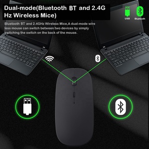 Ratón de Modo Dual y Ratón Óptico Inalámbrico Recargable de 2.4G con Wifi, Clic Silencioso para iPad, <span class=keywords><strong>iPhone</strong></span>, <span class=keywords><strong>Macbook</strong></span> - Product Image 2
