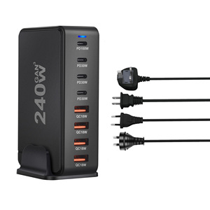 อะแดปเตอร์ GaN 268W 8 พอร์ต สำหรับเดสก์ท็อป รองรับ PD100W QC18W ชาร์จเร็วสำหรับอุปกรณ์หลายชนิด - Product Image 3
