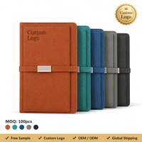 Carnet de notes de poche à couverture rigide en cuir végétalien froissé avec logo personnalisé, panneau encastré, fermoir argenté brossé et sangle, en PU, vente en gros OEM