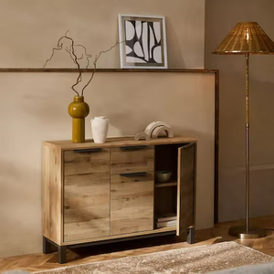 Bien <span class=keywords><strong>Dark</strong></span> Bronx Oak Effect Slim lớn tủ bếp bằng gỗ có Cửa Ngăn Kéo Chân kim loại tủ tự chọn - Product Image 6