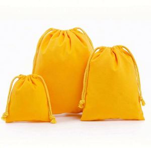 Wholesale Blank Color Cotton Bundle Pocket Custom Tote <b>Bag</b> Environmental protection <b>Drawstring</b> - Product Image 4