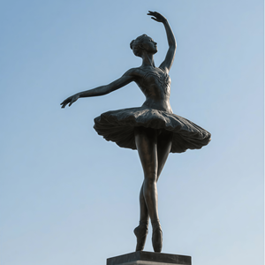 Escultura Personalizada de Menina Bailarina em Bronze, Estátua de Dança, Técnica de Fundição, Design Moderno e Tradicional, Decoração Externa - Product Image 4