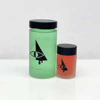 Botol Madu Kaca Ergo Matte Frosted dengan Tutup Sekrup Aluminium, Wadah Penyimpanan Makanan Mewah dari Kaca