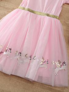 Robe brodée pour filles, nouvelle collection été 2025 pour enfants, robe de princesse à manches courtes pour petites et moyennes filles - Product Image 5