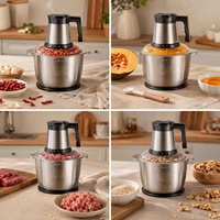 Machine à hacher multifonctionnelle pour la cuisine, hachoir à viande électrique de grande capacité 5l pour un usage domestique