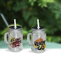 Topjlh Vente en gros de tasses en verre transparent personnalisées de 430 ml, impression de logo photo personnalisée en vrac