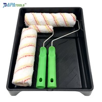 Qualité peinture ensemble manchon recharge brosse couverture 4 5 fil Cage doublure cadre poignée outil 9 pouces microfibre plateau peinture rouleau Kit