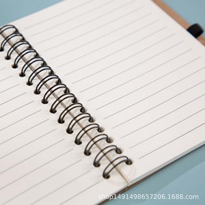 Bán buôn xoắn ốc phong cách cuộn dây máy tính xách tay A6 kích thước tùy chỉnh in logo dính kraft giấy dính máy tính xách tay nhỏ - Product Image 4