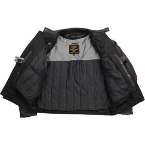 2025 Men's Premium Black Leather Vented <b>Racer</b> Style Motorcycle <b>Jacket</b> LKM17015 W/CE Armor-2X-Large - Product Image 3