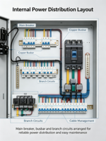 Zhuoli XL-21 Edelstahl-Verteilerkasten 380V 630A Solar-PV Baustellen-Stromversorgung CE-Zertifiziert OEM IP3X Hybrid