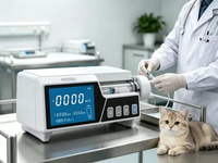 Bomba de Jeringa Veterinaria Fácil de Usar para Hospitales Veterinarios, Bomba de Infusión Veterinaria con Pantalla Táctil
