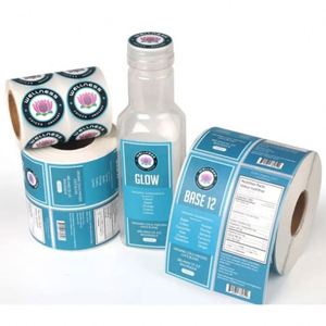 Custom Self-Adhesive <b>Waterproof</b> Roll Printed Stickers Hot Melt Food Safety <b>Labels</b> for Juice Bottle Packaging for Food Beverage - Product Image 5