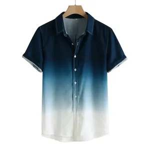 Factory Wholesale New Tie Dyed Men's Short Sleeve Cardigan Polo Shirts Summer Men's POLO Shirts