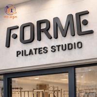 Enseigne Murale de Logo Acrylique pour Magasin, Panneau Mural de Logo d'Entreprise, Enseigne de Bureau 3D LED Personnalisée