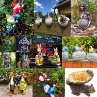 Tuinornamenten op maat, hooglandrund dieren, zonnelampen, yaks, buiten decoratie voor tuin en binnenplaats, welkom bord, hars handwerk