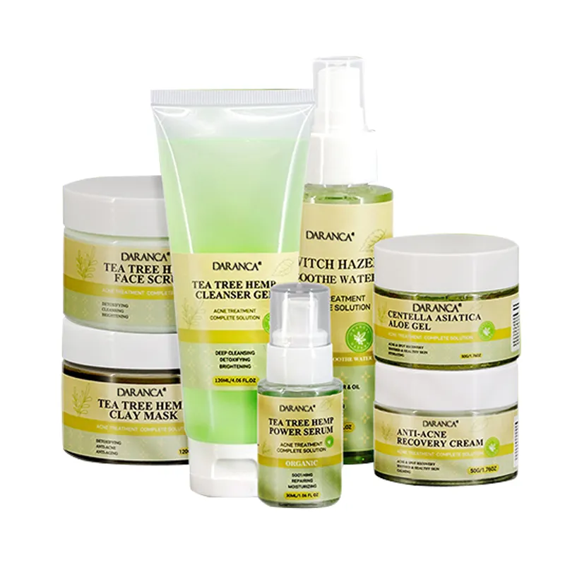 Hautpflege set OEM Gesichts pflege Private Label 100% Bio Natural Rejuvenating Light ening Tee Tree Hautpflege set