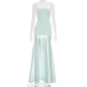 Viviblook C26DS075 Vestidos de Verano para Mujer, Vestido Casual Sexy para Vacaciones, Vestido Largo sin Tirantes para Fiesta - Product Image 1