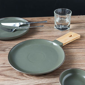 Set Peralatan Makan Keramik Modern Bentuk Tidak Beraturan Gaya Eropa Tahan Lama Tahan Panas Piring Dessert Keramik Kustom - Product Image 4