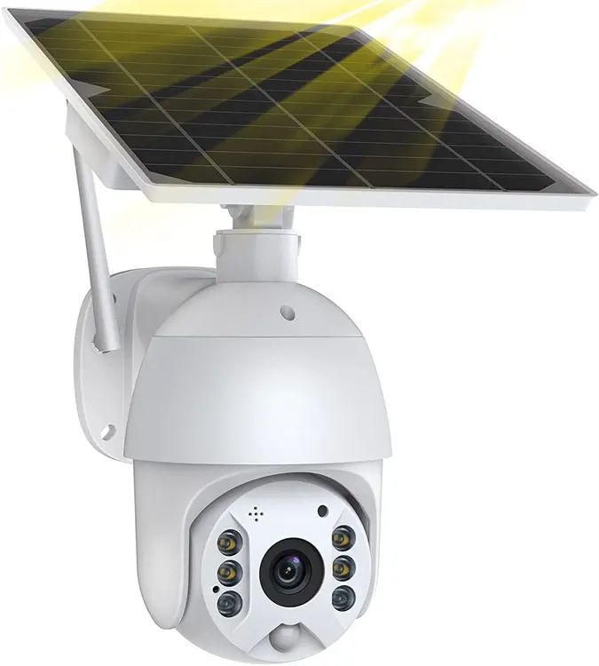 Sans fil 2MP Wifi Low Power 4MP 4G Système de caméra de sécurité IP PTZ domestique sans fil Panneau solaire pour caméra extérieure