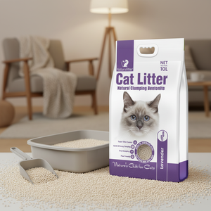 <span class=keywords><strong>Lettiera</strong></span> per Gatti in Bentonite Colorata a Forma di Pallina, Formula Agglomerante OEM, Senza Polvere e Profumata - Product Image 1