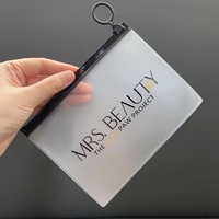 Sac à fermeture éclair en PVC transparent personnalisé, imprimé sur mesure, imperméable, réutilisable, givré, sécurisé, avec fermeture à glissière, pour pierres précieuses, boucles d'oreilles, colliers