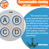 Recommandation de tendance 433MHz Télécommande à 4 boutons capable de cloner divers codes pour volets roulants et portes de garage