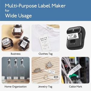 Phomemo M110 xách tay trực tiếp máy in nhiệt 203dpi tính năng không dây iOS & Android kết nối USB & nhãn giá cho mã <span class=keywords><strong>QR</strong></span>! - Product Image 4