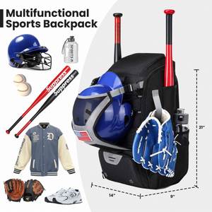 Sac à dos de baseball multifonctionnel léger et imperméable pour jeunes, avec logo personnalisé, idéal pour les activités sportives en extérieur et l'école - Product Image 2