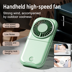 Ventilador de Mano Portátil Recargable Tipo-C de 2500 mAh, Ligero, con 4 Velocidades Ajustables - Product Image 4