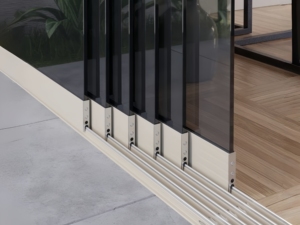 Portes coulissantes en aluminium à rupture de pont thermique, système d'empilage multi-panneaux, terrasse, balcon, dimensions personnalisées, <span class=keywords><strong>RAL</strong></span> 7016 9005 <span class=keywords><strong>9016</strong></span> - Product Image 1