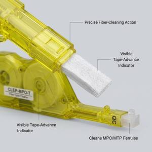 KEXINT Lápiz Limpiador de Fibra Óptica MPO MTP, Más de 800 Ciclos para 8/12/24 Fibras, Limpiador de Alta Precisión con un Solo Clic para Centros de Datos de IA, Naranja - Product Image 3
