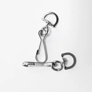 Luggage Swivel Buckle Hook Custom Vintage Retro Bag Parts Accessories Metal Key Ring Nickel Chain Hook Keychain