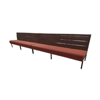 Sièges d'angle Banquette à cadre en bois de qualité commerciale avec coussin de siège en tissu pour les repas sur les marchés de l'hôtellerie et de la restauration